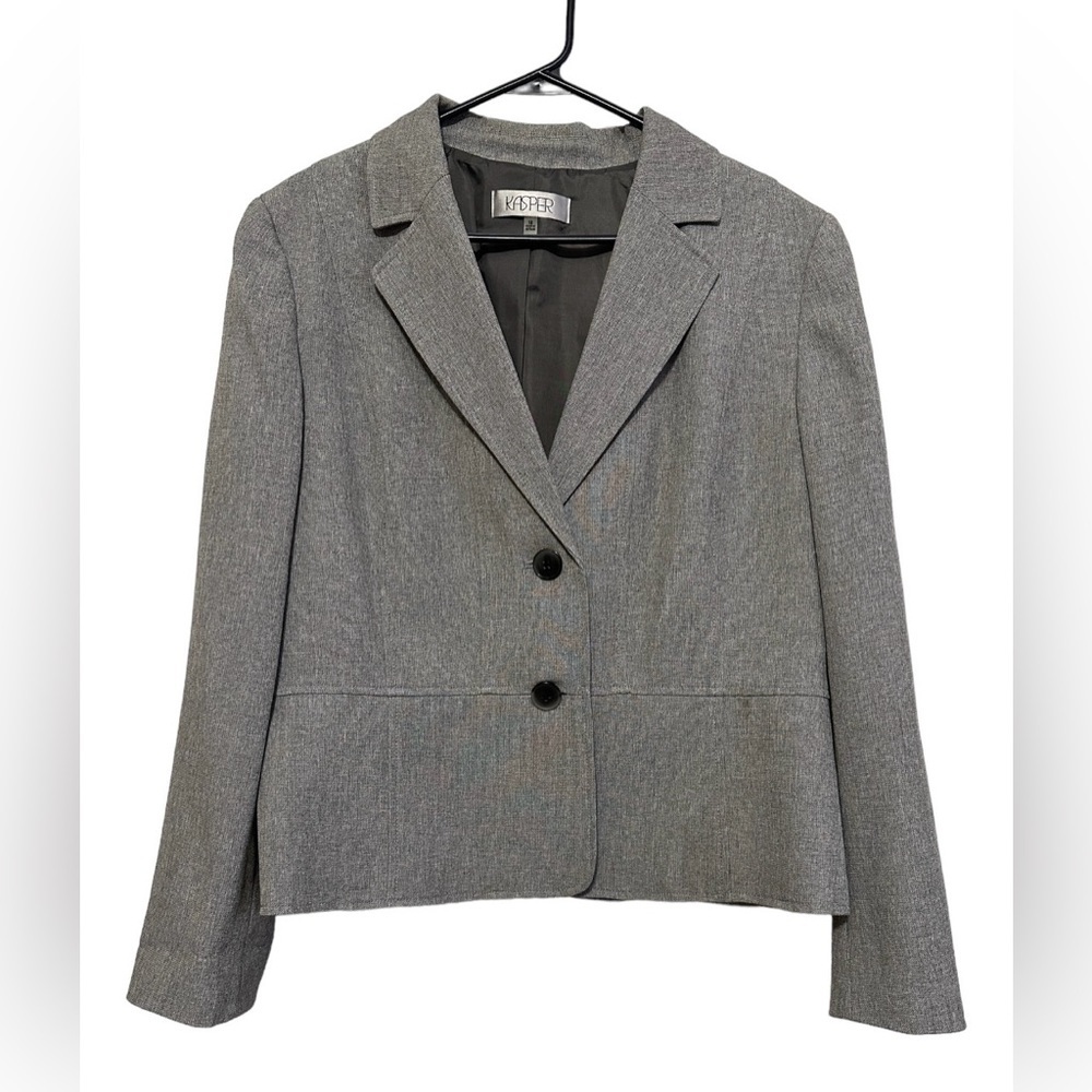 Kasper Gray Blazer Work Professional Wear Women’s Size 18 PTP 22.5”